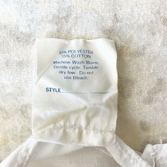 VTG Wendy Creations of California Girls Size 3 4 Puff Sleeve Dress Blue Ruffle - Picture 7 of 7